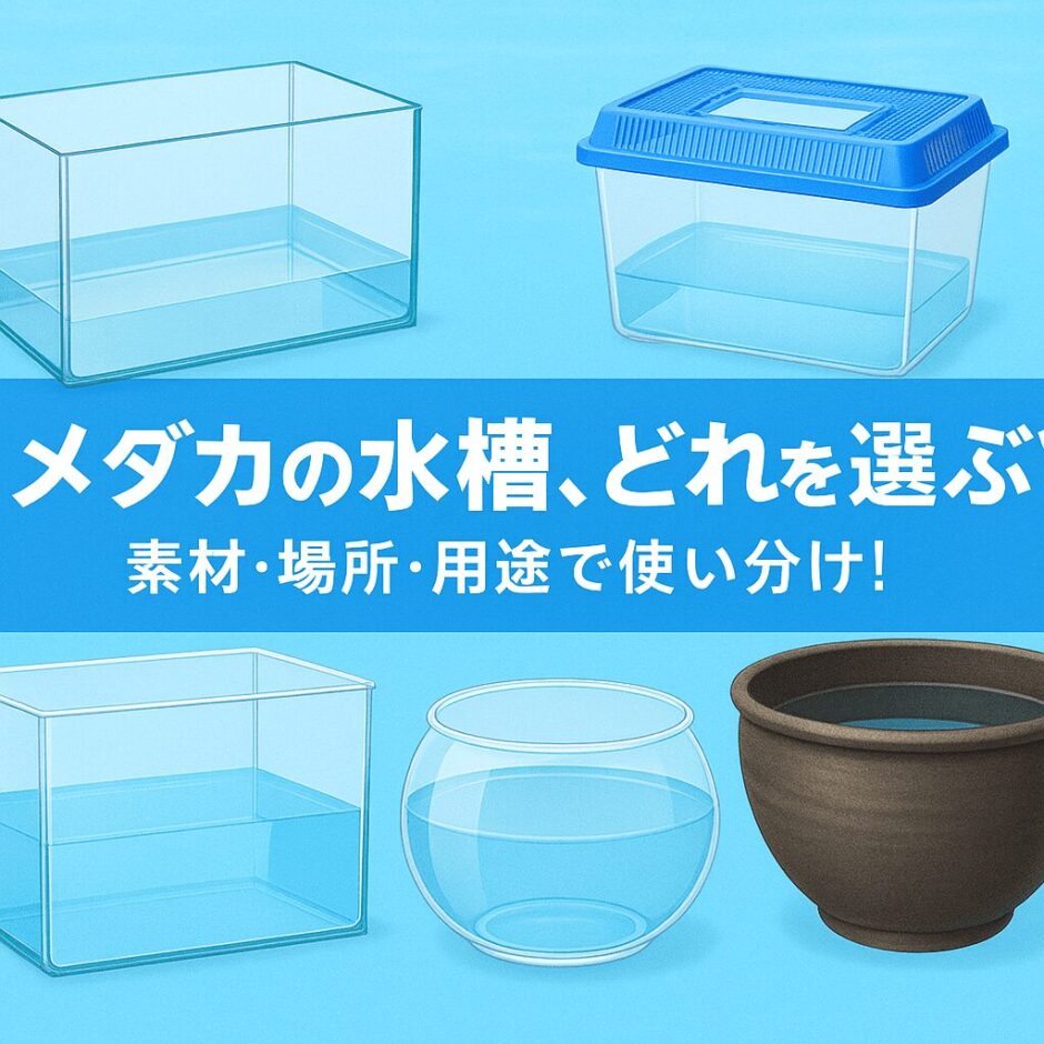 メダカ飼育の基本！初心者向け水槽の選び方と注意点