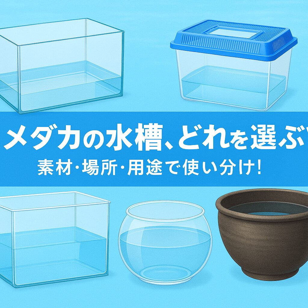 メダカ飼育の基本!初心者向け水槽の選び方と注意点 | 涼しげメダカノート