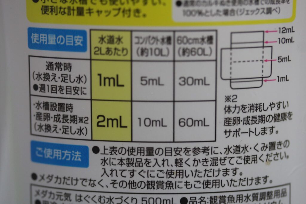ジェックス メダカ元気 はぐくむ水づくり