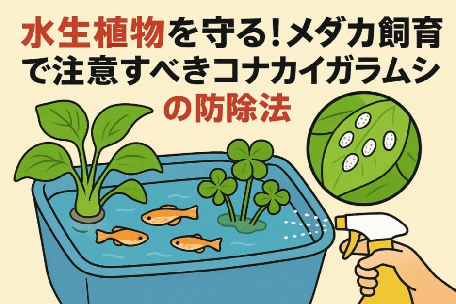 水生植物に白い粉⁉メダカ飼育で注意すべきコナカイガラムシの防除法」