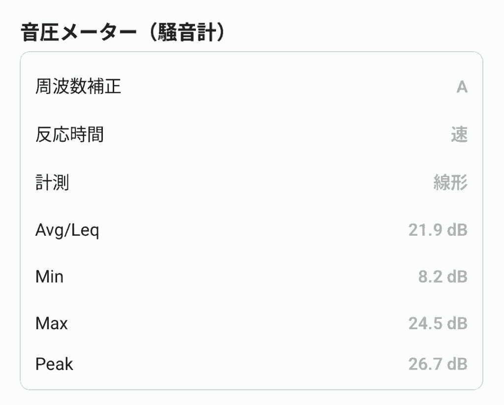 スリムフィルターの音量