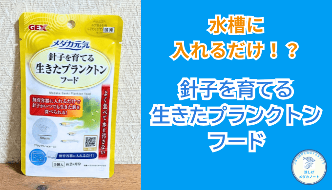 GEXメダカ元気 生きたプランクトンフードの効果は?メダカ針子のエサ不足を防ぐ使い方と注意点